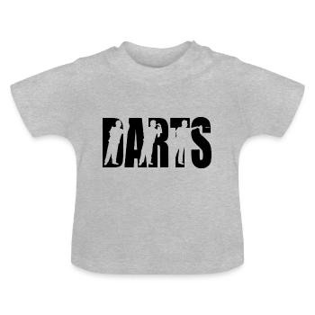 Fléchettes Fléchettes Fléchettes - T-shirt bio col rond Bébé - gris chiné - Devant