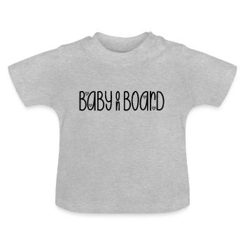 Bébé à bord - T-shirt bio col rond Bébé - gris chiné - Devant