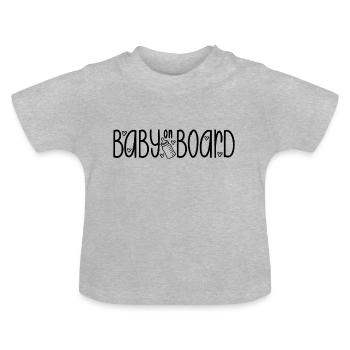 Bébé à bord - T-shirt bio col rond Bébé - gris chiné - Devant