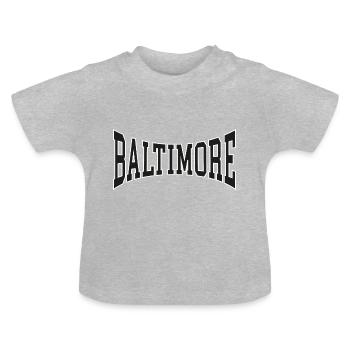 Baltimore - T-shirt bio col rond Bébé - gris chiné - Devant