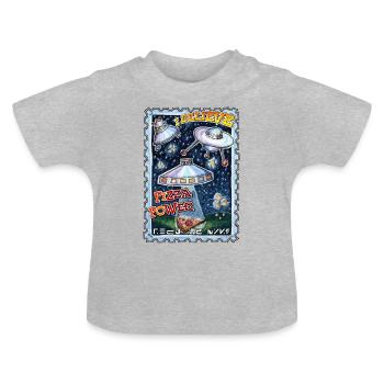 Message extraterrestre - T-shirt bio col rond Bébé - gris chiné - Devant