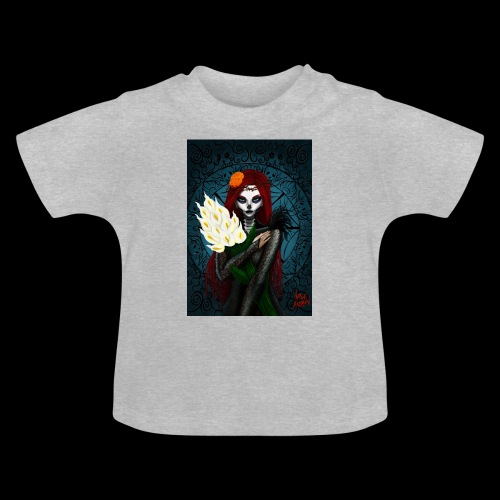 Death and lillies - Baby Organic T-Shirt with Round Neck