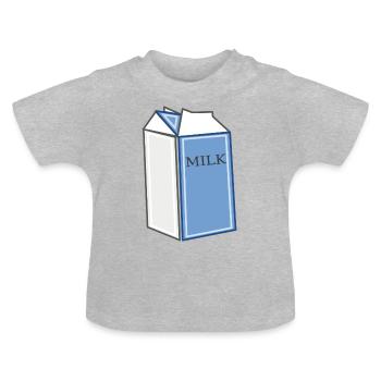 Milk style - Baby Organic T-Shirt with Round Neck - heather grey - Front