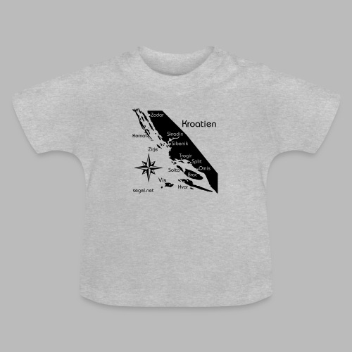 Crewshirt Urlaub Motiv Kroatien - Baby Bio-T-Shirt mit Rundhals