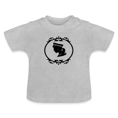 Mädel oval 1 farbig - Baby Bio-T-Shirt mit Rundhals