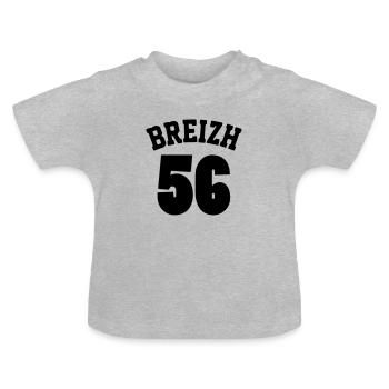 Breizh 56 - Baby Bio-T-Shirt mit Rundhals - Grau meliert - Vorne