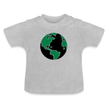 erde_001 - Baby Organic T-Shirt with Round Neck - heather grey - Front