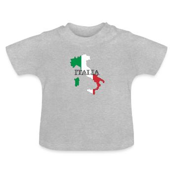 ITALY - Baby Organic T-Shirt with Round Neck - heather grey - Front