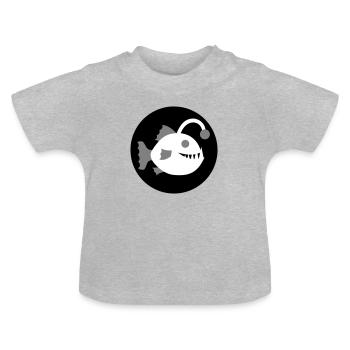 Lanterne Poisson Grenouille Poisson d’eau profonde Icône - T-shirt bio col rond Bébé - gris chiné - Devant