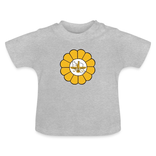 Faravahar Iran Lotus - Camiseta orgánica para bebé con cuello redondo