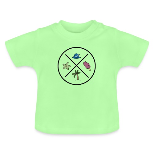 Lustiges Design für den Sommer - Baby Bio-T-Shirt mit Rundhals