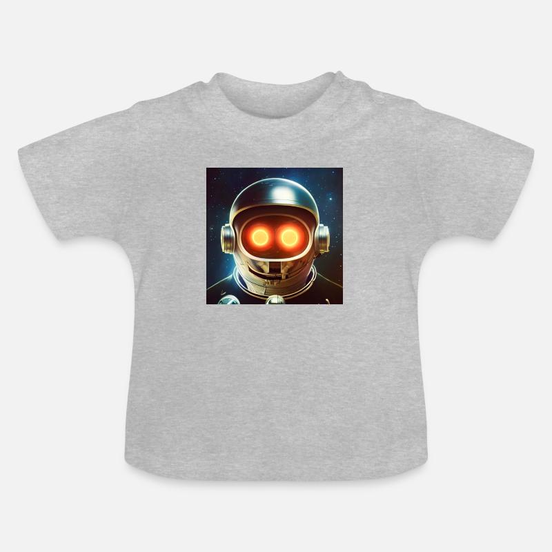 Héros de l’espace - T-shirt bio col rond Bébé - gris chiné
