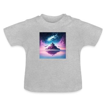 Wizard Castle - Baby Organic T-Shirt with Round Neck - heather grey - Front