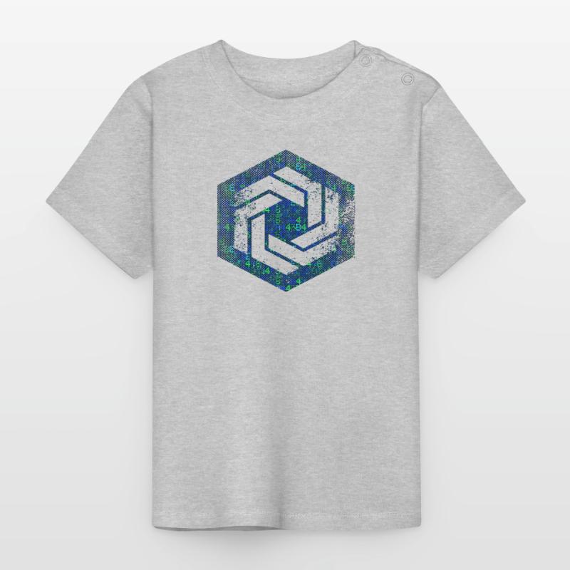 hexagon programming programmer coding geometric Baby Organic T-Shirt with Round Neck