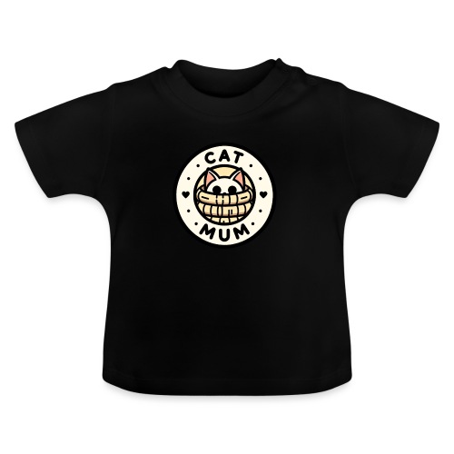 Cat Mum Katzen Shirt - Baby Bio-T-Shirt mit Rundhals