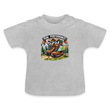 Peak Performance - Baby Bio-T-Shirt mit Rundhals - Grau meliert - Vorne