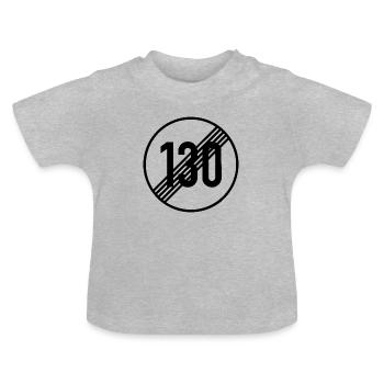 Pas de limite de vitesse ! - T-shirt bio col rond Bébé - gris chiné - Devant