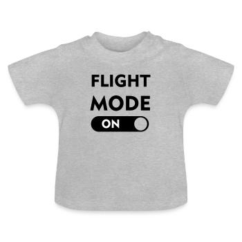 Airplane pilot aviator ultra light aircraft - Baby Organic T-Shirt with Round Neck - heather grey - Front
