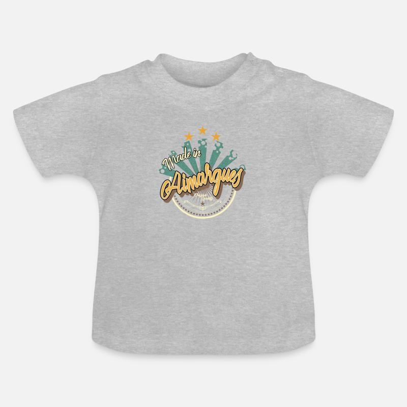 Made in Aimargues - T-shirt bio col rond Bébé - gris chiné