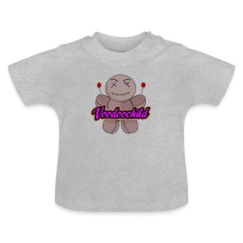 Voodoochild et fier de l’être - T-shirt bio col rond Bébé - gris chiné - Devant