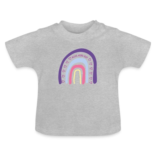 Regenbogen - Alles wird gut - Baby Bio-T-Shirt mit Rundhals