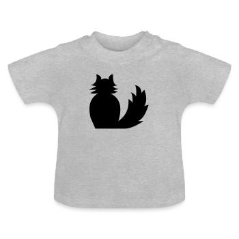 Mieze approves of this. - Baby Bio-T-Shirt mit Rundhals - Grau meliert - Vorne