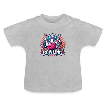 Bowling Logo - T-shirt bio col rond Bébé - gris chiné - Devant