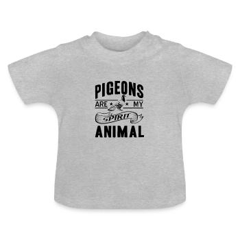 Taube - Baby Bio-T-Shirt mit Rundhals - Grau meliert - Vorne