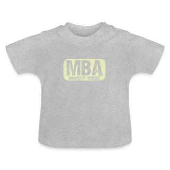 MBA - T-shirt bio col rond Bébé - gris chiné - Devant