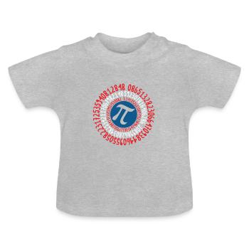 Pi - Baby Organic T-Shirt with Round Neck - heather grey - Front