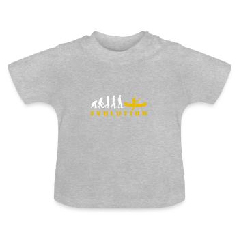 Canoë cadeau canoë canoë - T-shirt bio col rond Bébé - gris chiné - Devant