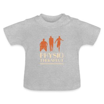 Physiotherapy gift physio therapist - Baby Organic T-Shirt with Round Neck - heather grey - Front
