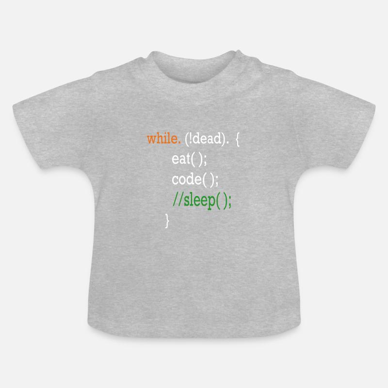 Programmierer Coding Shirt - Baby Bio-T-Shirt mit Rundhals - Grau meliert
