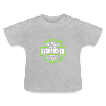 chercheur - T-shirt bio col rond Bébé - gris chiné - Devant