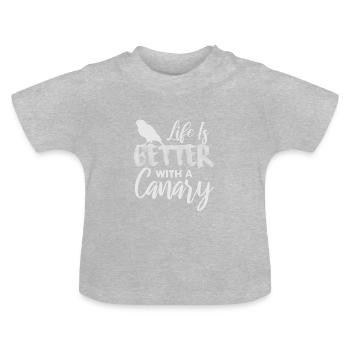 Canari - T-shirt bio col rond Bébé - gris chiné - Devant