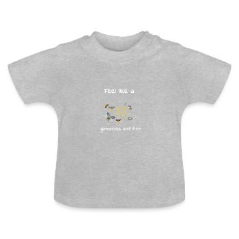 Se sentir comme une luciole - T-shirt bio col rond Bébé - gris chiné - Devant