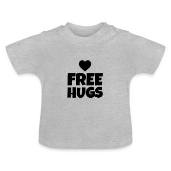 HUGS GRATUIT - T-shirt bio col rond Bébé - gris chiné - Devant