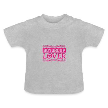 Boygroup Boy Band Fan Lover Groupie Geschenk - Baby Bio-T-Shirt mit Rundhals - Grau meliert - Vorne