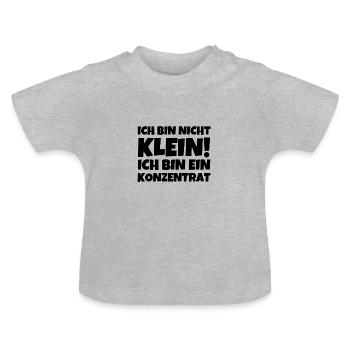 I'm not small! I am a concentric - Baby Organic T-Shirt with Round Neck - heather grey - Front