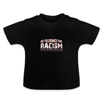 Antifa - Maglietta ecologica con scollo rotondo per neonato - nero - Fronte