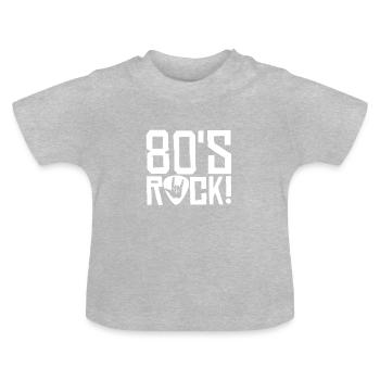 Jupe des années 80 - T-shirt bio col rond Bébé - gris chiné - Devant