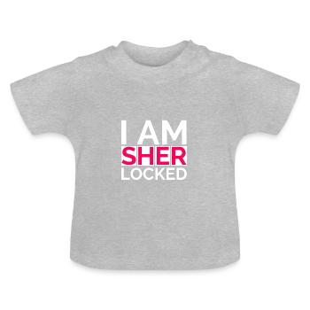 Sherlocked! Sherlock Holmes Fan Gift Series - T-shirt bio col rond Bébé - gris chiné - Devant