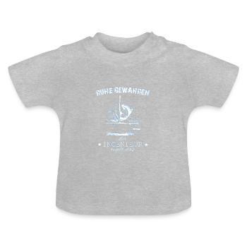 Ingenieur Diplom - Baby Bio-T-Shirt mit Rundhals - Grau meliert - Vorne