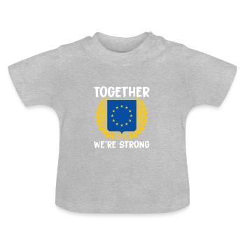 Europe - T-shirt bio col rond Bébé - gris chiné - Devant
