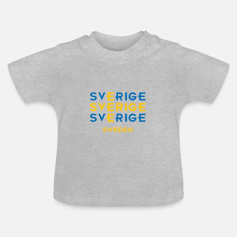 Suède - T-shirt bio col rond Bébé - gris chiné