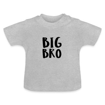 Big Bro - T-shirt bio col rond Bébé - gris chiné - Devant