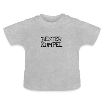 Bester Kumpel - Baby Bio-T-Shirt mit Rundhals - Grau meliert - Vorne