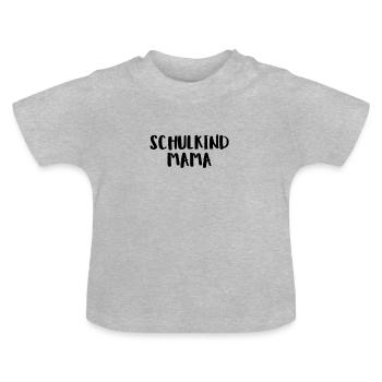 Écolière maman - T-shirt bio col rond Bébé - gris chiné - Devant