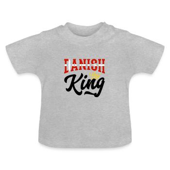 Danish King Denmark Danish Denmark Flag - Baby Organic T-Shirt with Round Neck - heather grey - Front