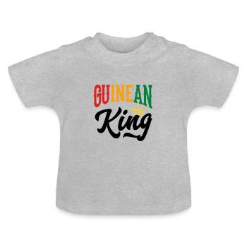 Guinea König Guinea Guinea Guinea Flagge - Baby Bio-T-Shirt mit Rundhals - Grau meliert - Vorne